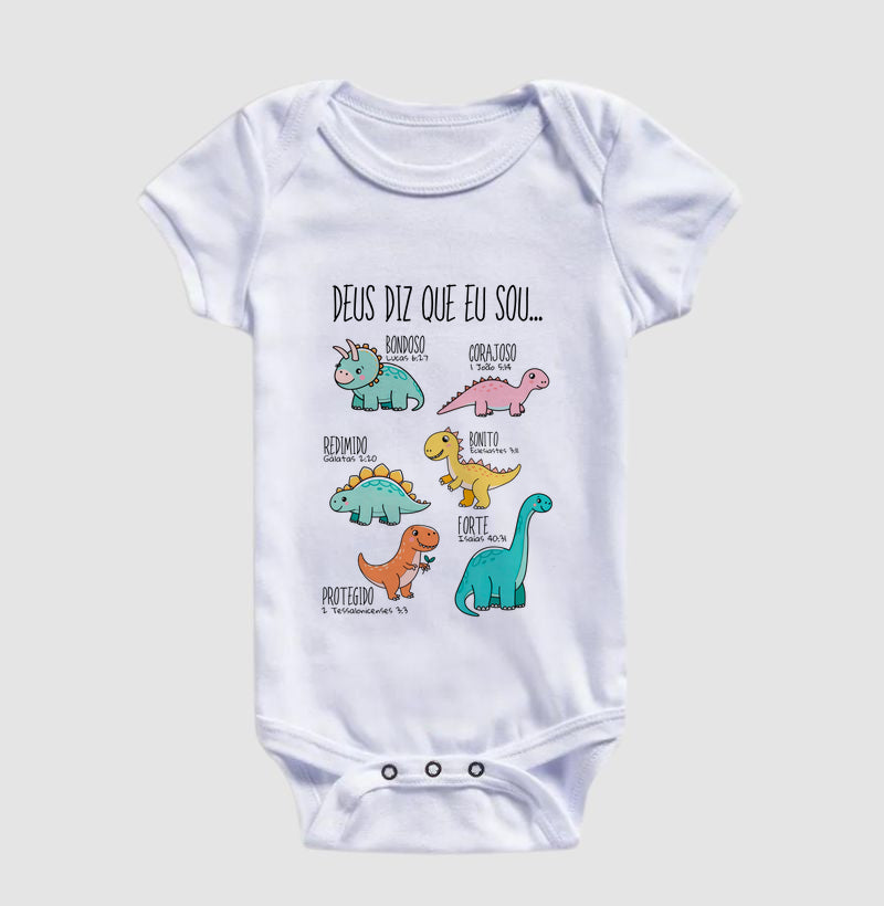 Dinossauros (Deus diz que eu sou...) (body bebê)