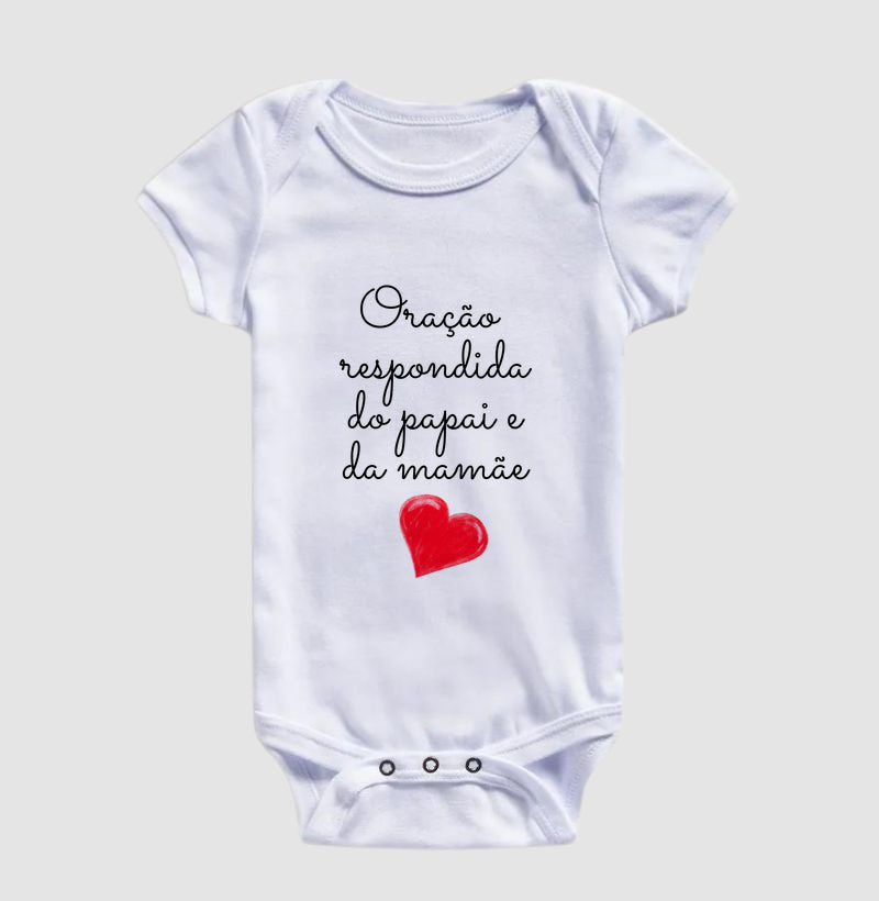 Oração respondida do papai e da mamãe (body bebê)