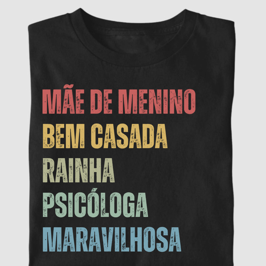 Camiseta Personalizada 5 Palavras que Definem Quem Você Ama