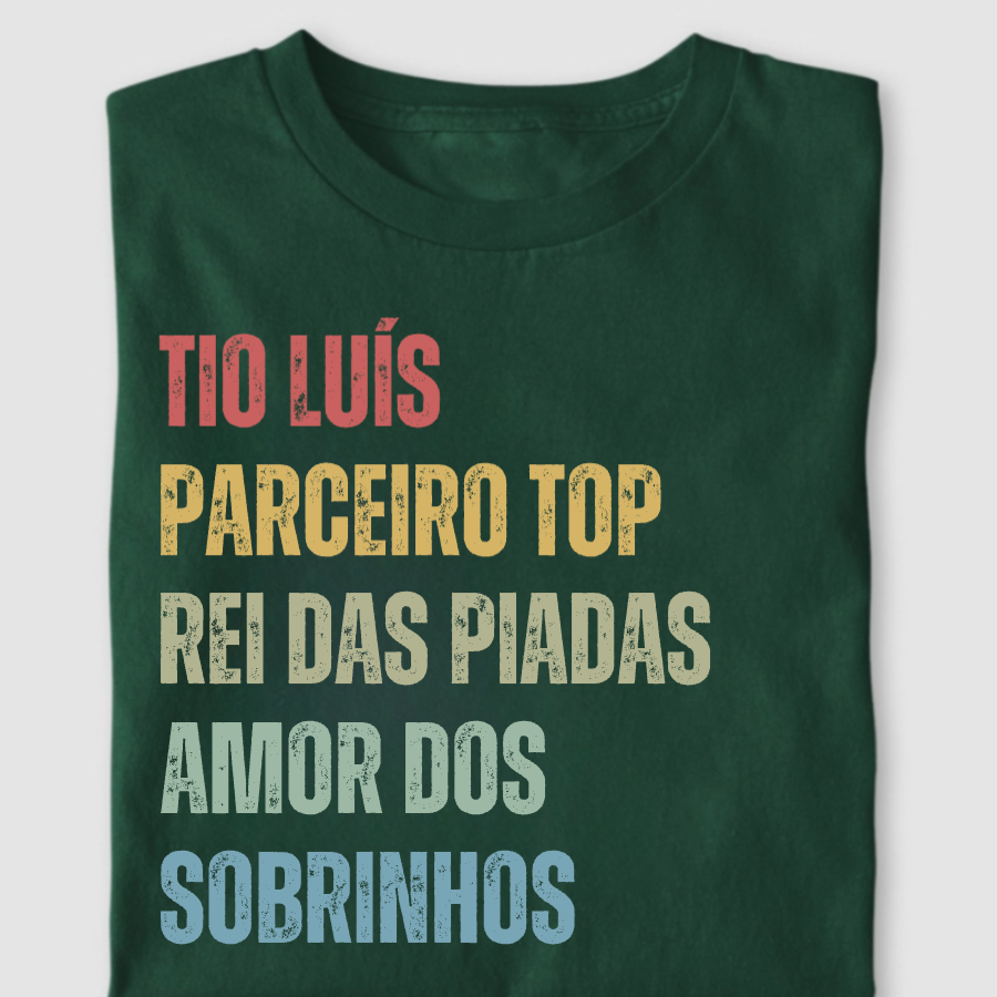Camiseta Personalizada 5 Palavras que Definem Quem Você Ama