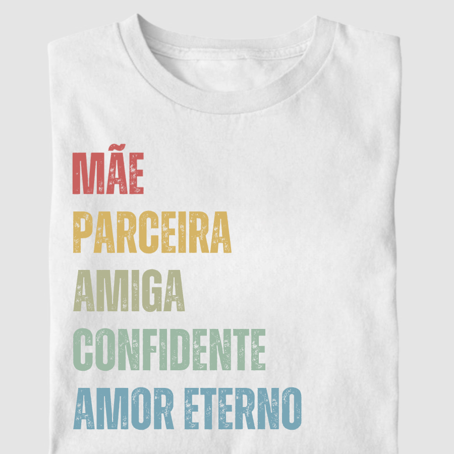 Camiseta Personalizada 5 Palavras que Definem Quem Você Ama