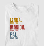Camiseta Personalizada Lenda, Marido e Pai - Branca