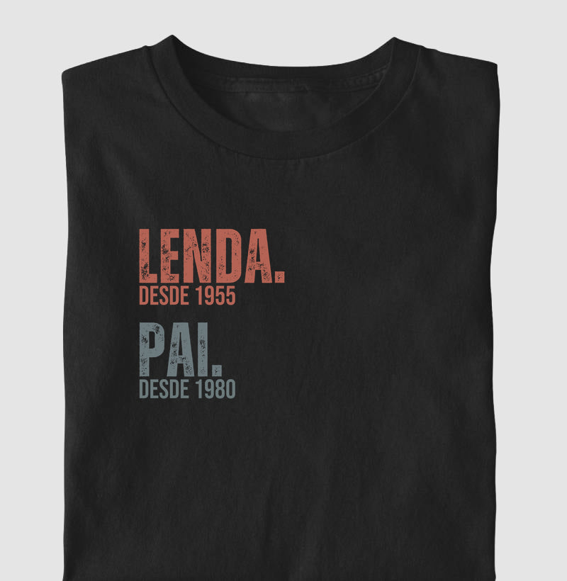 Camiseta Personalizada Lenda e Pai - Preta