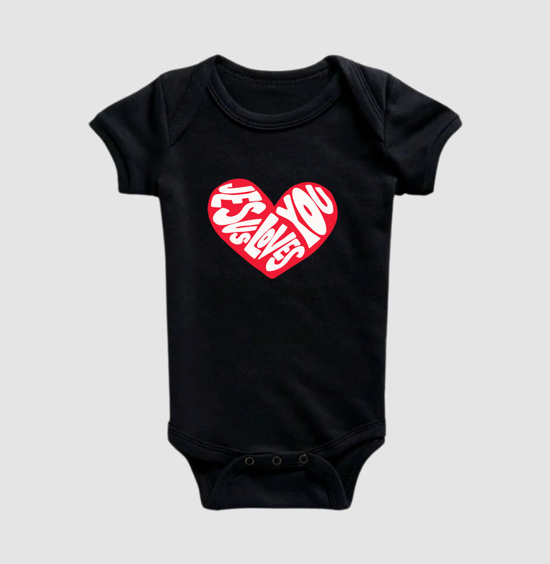 Coração - Jesus Loves You (body bebê)
