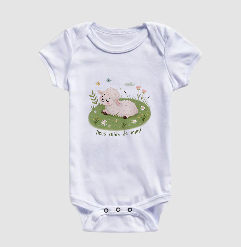 Deus cuida de mim (body bebê)