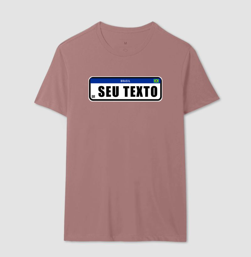 Camiseta Personalizada Placa de Carro [seu texto]