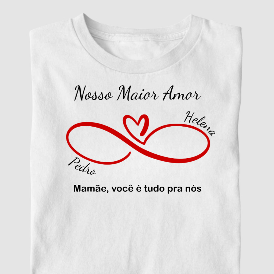 Camiseta Personalizada Melhor Mãe do Mundo (com até 4 Nomes)