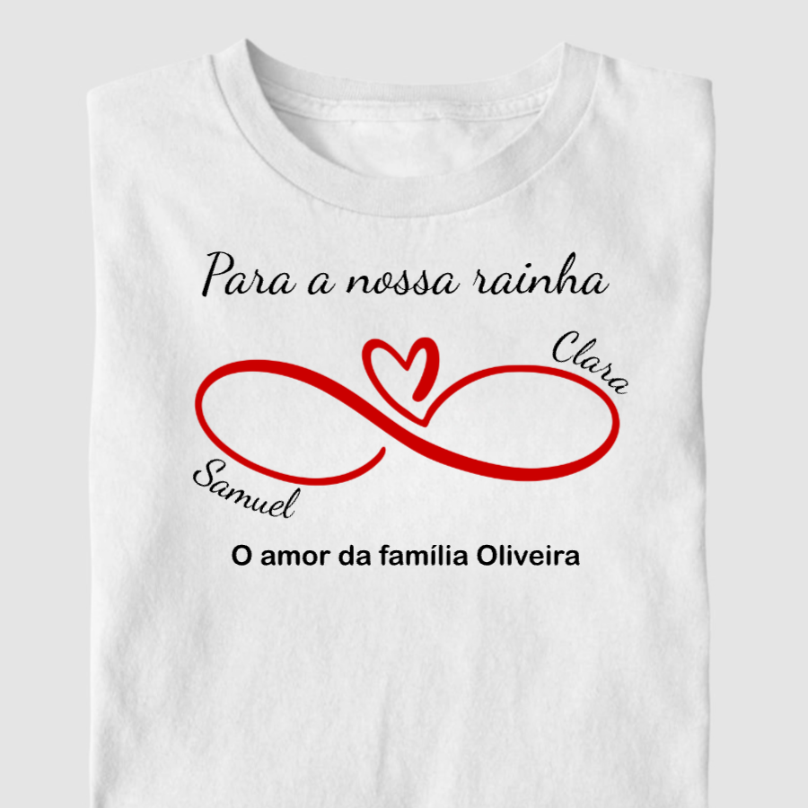 Camiseta Personalizada Melhor Mãe do Mundo (com até 4 Nomes)