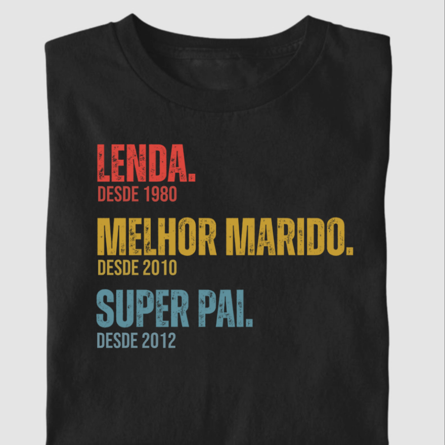 Camiseta Personalizada Lenda, Marido, Pai