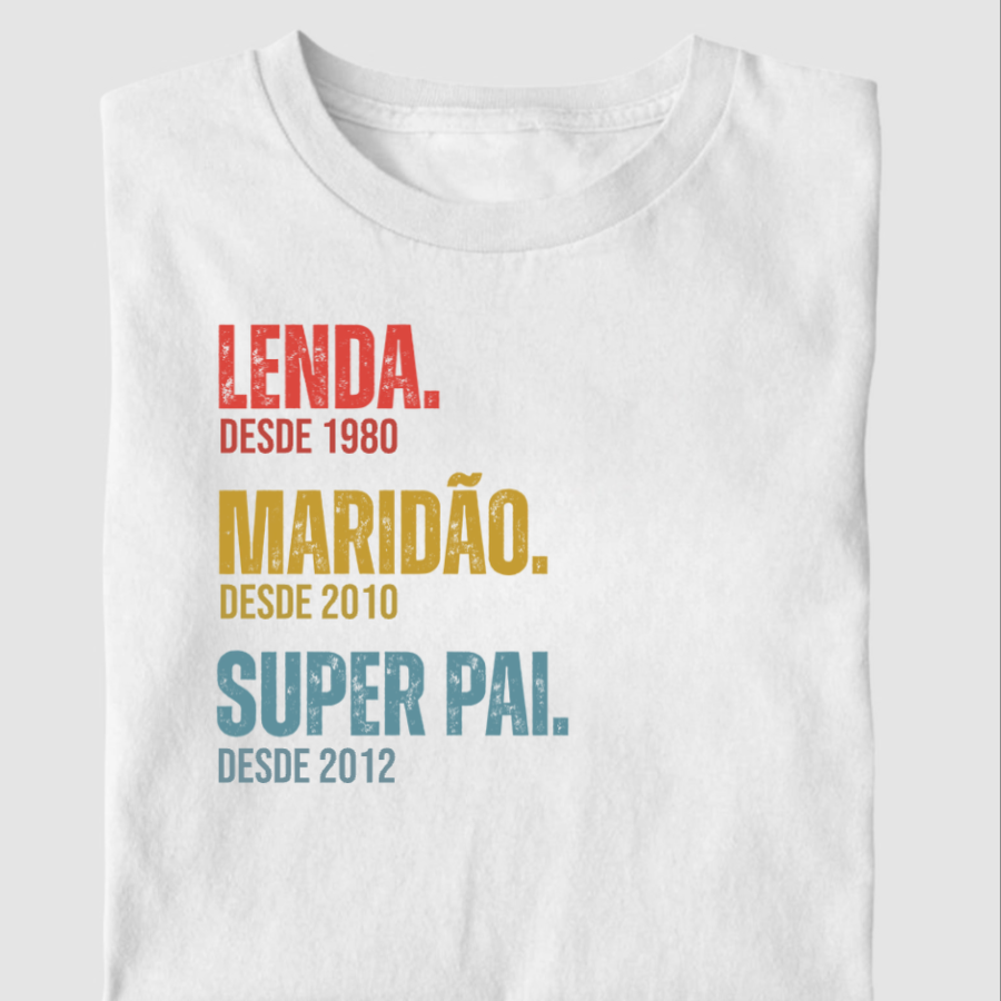 Camiseta Personalizada Lenda, Marido, Pai