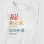 Camiseta Personalizada Lenda, Marido, Pai