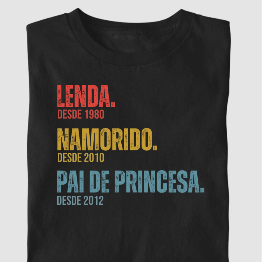 Camiseta Personalizada Lenda, Marido, Pai