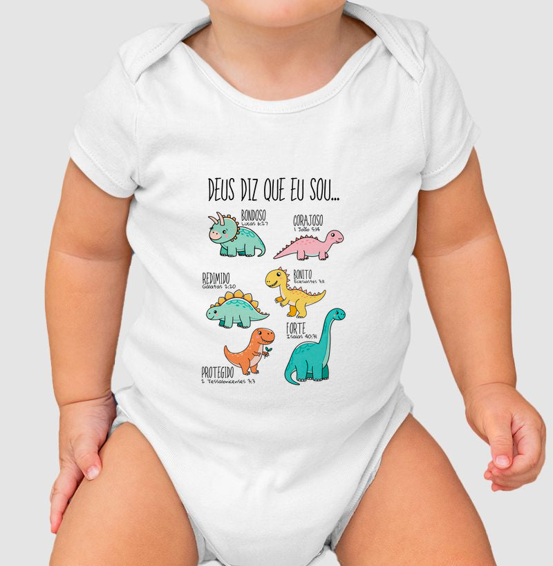 Dinossauros (Deus diz que eu sou...) (body bebê)