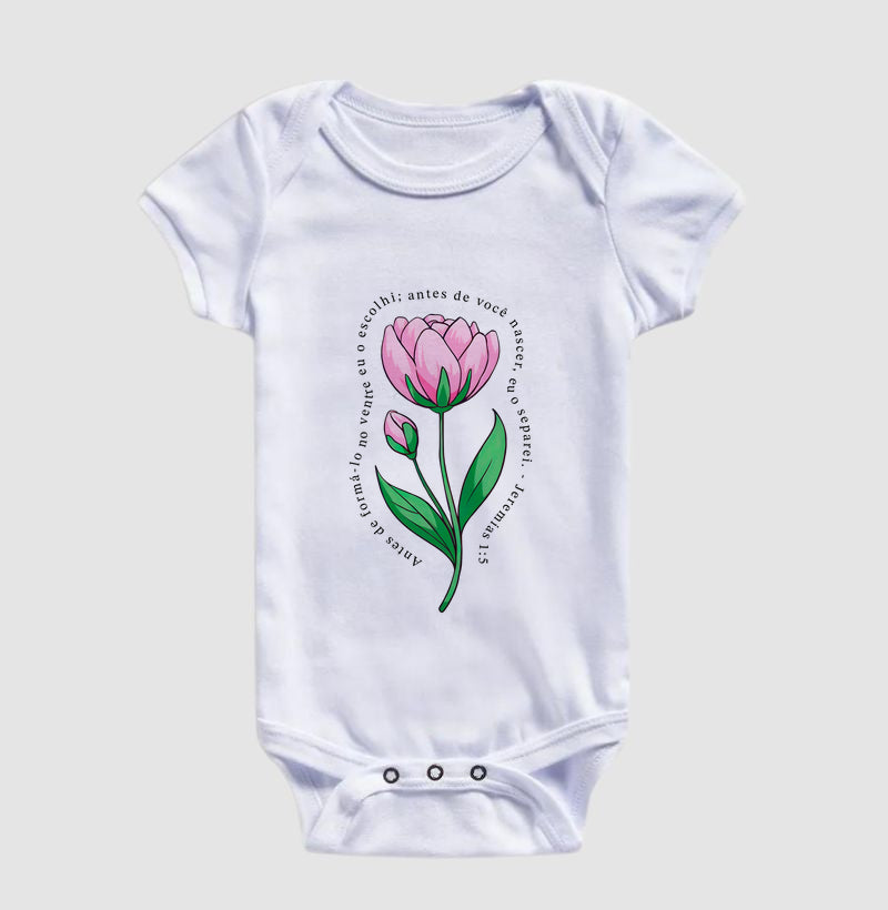 Jeremias 1:5 (Flor delicada) (body bebê)