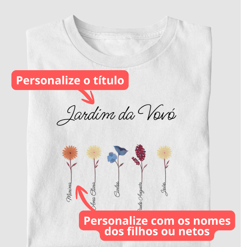 Camiseta personalizada Jardim da Vovó
