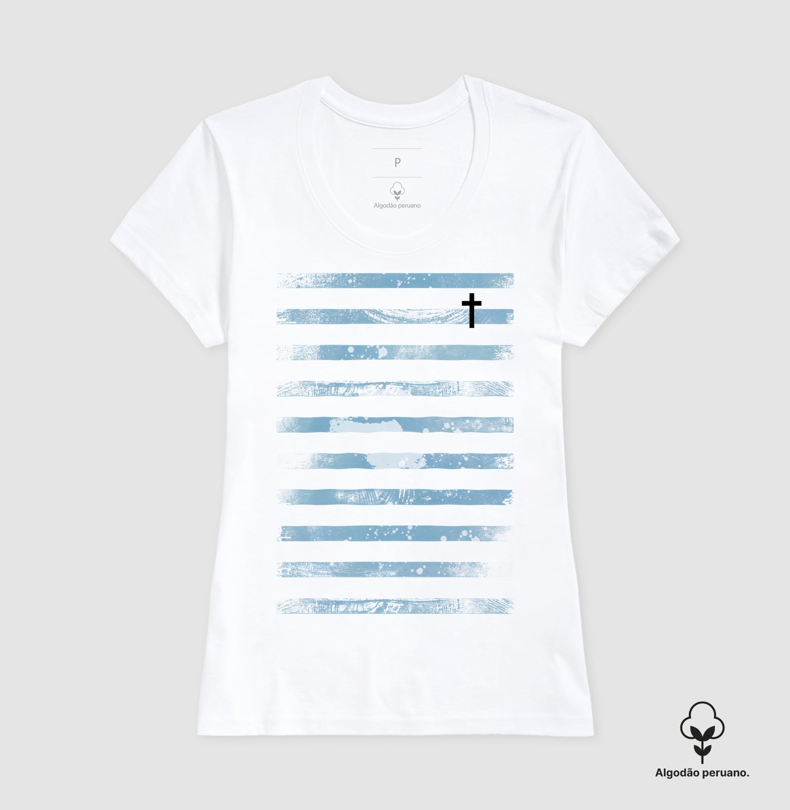 Pincelada Azul (Algodão peruano)