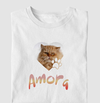 Camiseta Personalizada Pet com Foto em Moldura e Nome